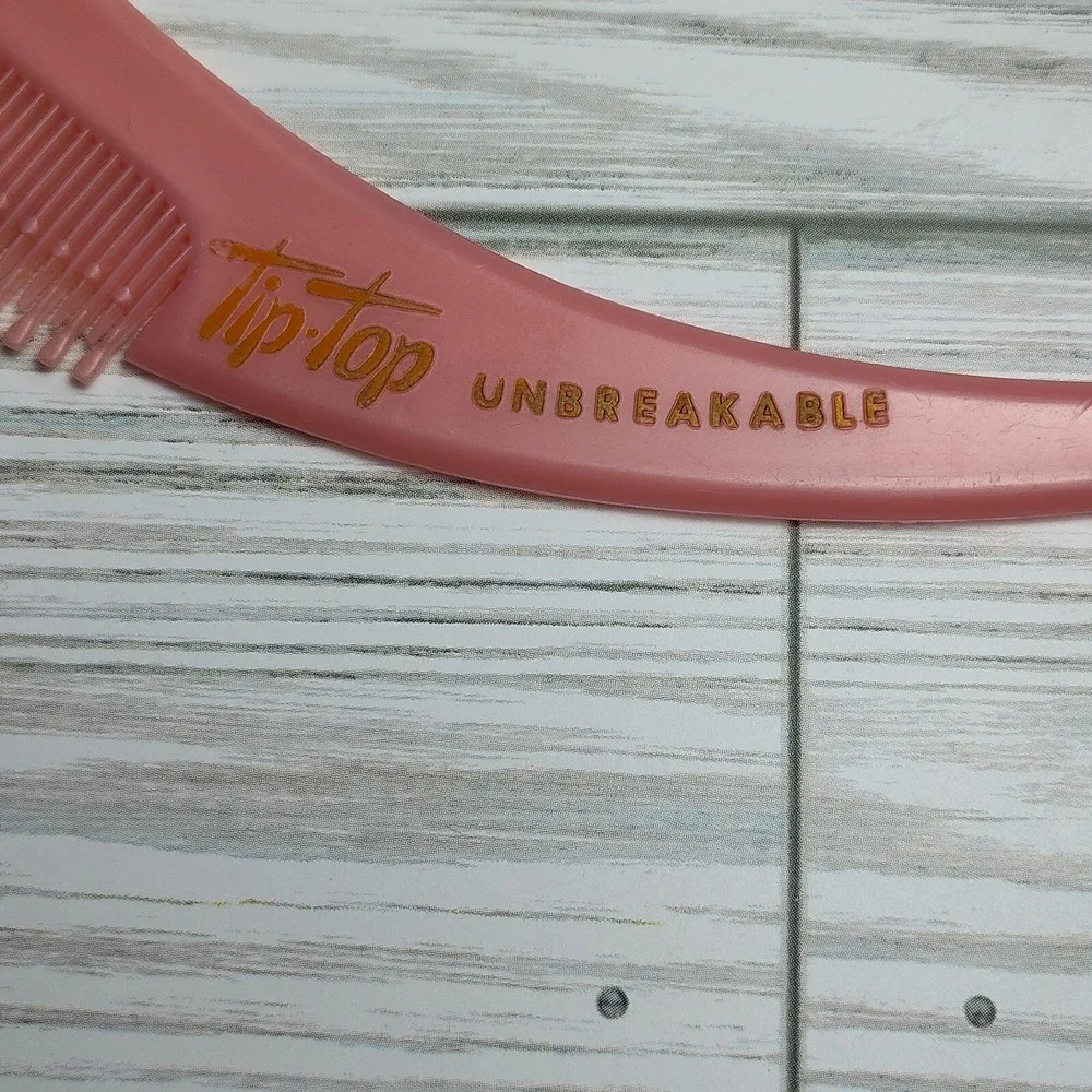 Vintage Tip-Top‎ Unbreakable Swirl Styler Pink Nylon Rat Tail Teasing Hair Comb